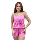 Kit/5 Pijama Feminino Baby Dool Short Doll Verão Adulto Alça