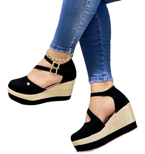 Plataforma Mujer  Zapatos Bonitos Dama Elegante Tacones