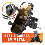 Suporte Celular Motocicleta Com Carregador Universal Usb .