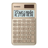 Calculadora Casio Sl-1000sc Linea Premium Estilo 10 Digitos Color Dorado