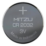 Pila Mitzu Cr2032 Botón - Pack De 5 Unidades 210 Mah