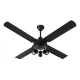 Ventilador De Techo Negro Garantía + Aplique 3 Luces Tg Cuo