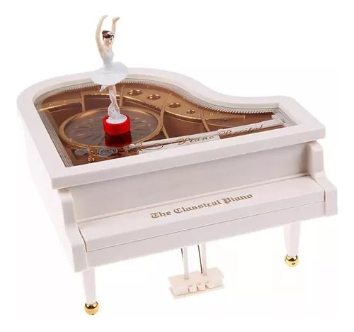 Caja Musical Piano Melodía Clásica Con Bailarina De Ballet