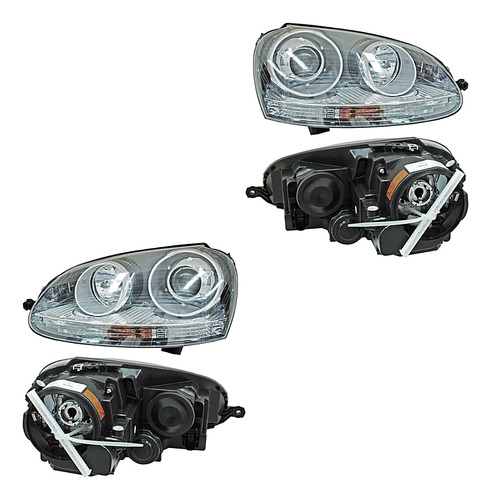 Par Juego Faros Vw Bora Gli / Gti 2007 - 2009 P/xenon Tyo