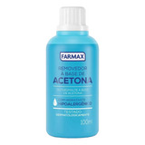 Removedor Esmalte Acetona Hidratante Farmax 100ml Kit C/12