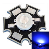 20 Piezas Led 3w Azul Iluminacion Decoracion Con Disipador