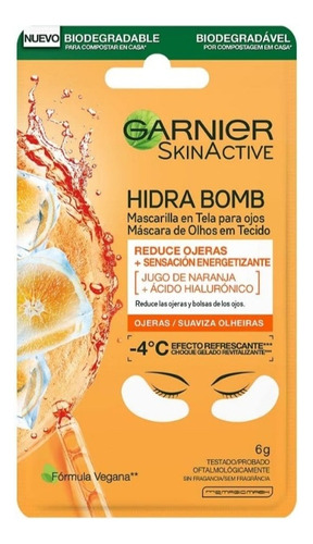 Garnier Skin Naturals Face Mascarilla Facial En Tela Naranja