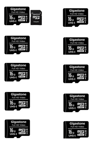 Cartão De Memória Micro Sdhc Classe 10 Gigastone 16gb - 10un