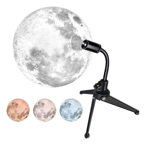 Proyector De Lámpara De Luna,luz Nocturna Giratoria De 360°