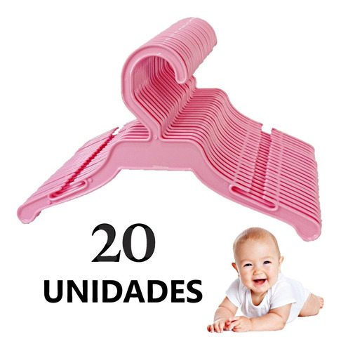 Kit 20 De Cabide Para Bebê Menino Menina Colorido Lançamento