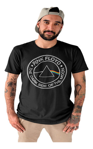 Polera Estampada De Algodon Premium Pink Floyd Darkside Rock