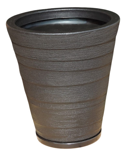 Vaso Para Plantas Coluna Redonda Degrau C/ Prato N2