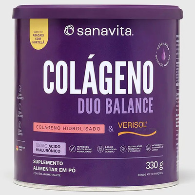 Colágeno Duo Balance Abacaxi Com Hortelã Lata 330g Sanavita | Parcelamento sem juros