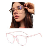 Gafas Monturas Computador Tv Bloqueo Anti Luz Azul Uv Rosa T