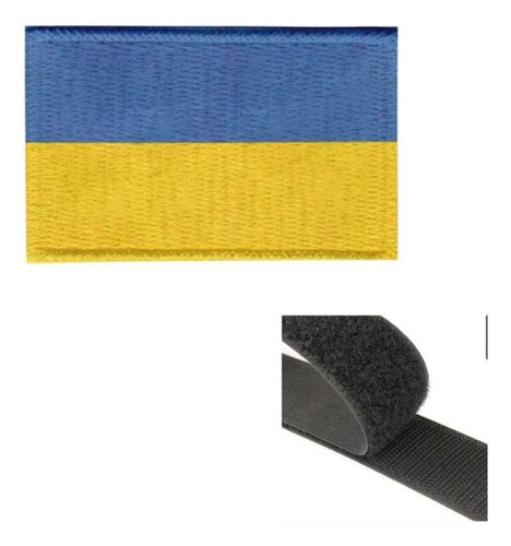 Patch Tarja Bordada - Bandeira Ucrânia Personalizado