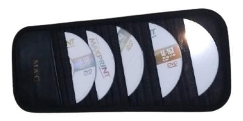 Porta Cd/ Dvd Quebra Sol De Carro 18 Cds Preso C/ Elástico 