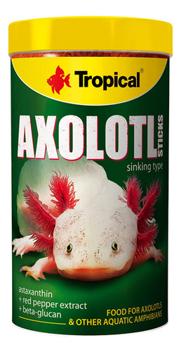 Ração Para Axolotes Premium tropical Axolotl Sticks 135g