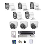 Kit Dvr 16 Canais Hikvision + 08 Colorvu 2,8 Mm + Acessorios