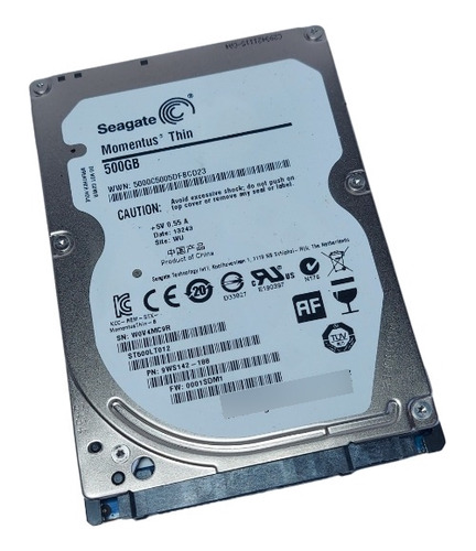 Hd Notebook 500gb Slim Seagate Sata 3 St500lt012 5400rpm Com Nf