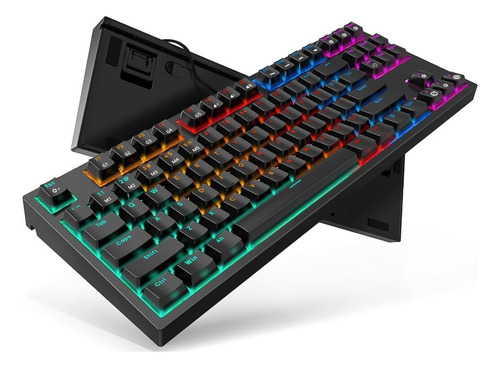 Teclado Mecanico Tecurs Mk204 Switch Rojo Rgb Gamer