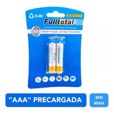 2 Pilas Aaa Recargable 800 Mah Precargadas Ideal Telefono