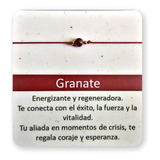 Pulsera Piedra Natural Granate Amuleto Protección Regalo