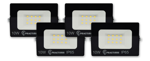 Reflectores Led Exterior 10w Alta Potencia Pack X 4