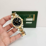 Rolex Datejust 36mm Ouro &aço Black Dial Automático Completo