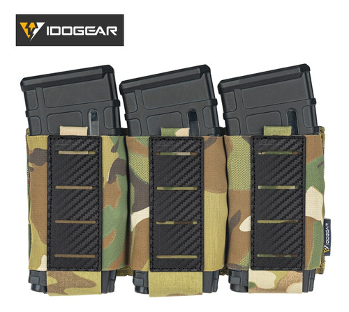 Porta Cargadores Tacticos Triple Idogear Para Arma Larga Color Multicam