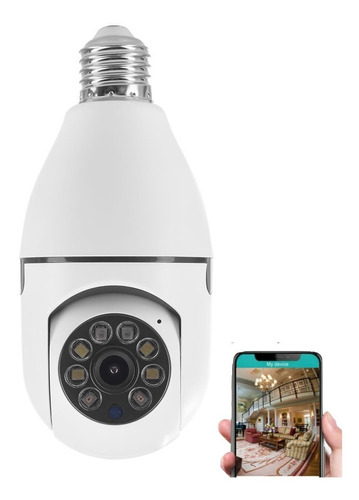 Foco Cámara De Seguridad 360 Wifi Led Y Visión Nocturna Ic