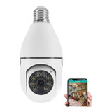 Foco Cámara De Seguridad 360 Wifi Led Y Visión Nocturna Ic