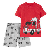 Carter´s Set 2 Piezas Remera Short Camion Bomberos 1o867510