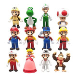Super Mario Bros Odyssey Yoshi Peach Colección 12 Figuras 
