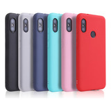  Kit Capa Fosca Fina + Pelicula Vidro Para Xiaomi Mi A2 Lite