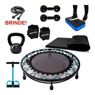 Kit Jump Profissional Trampolim 32 Molas 100cm 180kg Academia Completo | Frete grátis