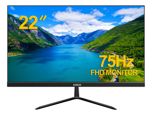 Monitor Gamer Crua Led 22 75hz Full Hd Hdmi  Negro