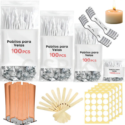 Kit de Pabilos y Mechas para Velas con Accesorios, de Algodón y Madera | MercadoLibre