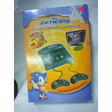 Consola Sega Genesis Azul Con 5 Juegos - En Su Caja Original