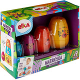 Brinquedo Para Bebê Matrioska Bichos De Encaixar Elka - 1148