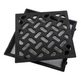 Rejilla De Pvc  20x20 Super Reforzada Negra Pack X5