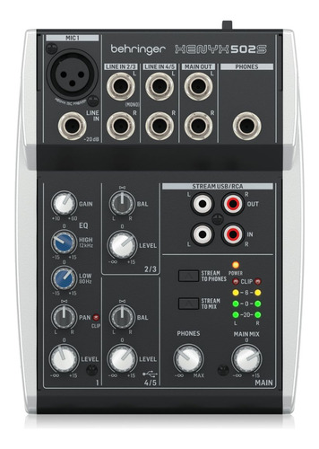 Mesa De Som Behringer Xenyx 502s 5 Canais