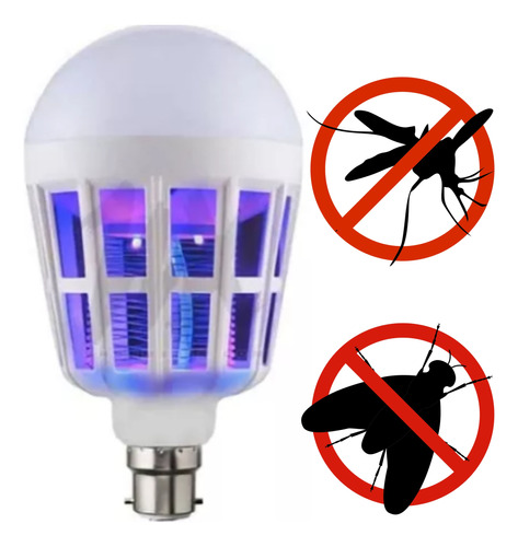Lampara Led 12w Mata Moscas Mosquitos Insectos Lefemme
