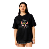 Polera Luna Sailor Moon Gato Anime Oversize Grafimax