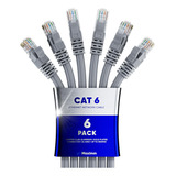 Cable Ethernet Cat 6 De 10 Pies (paquete De 6) Cable Cat6, C