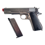 Airsoft - We 1911 Matte Chrome Full Metal E006a Bk