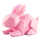 Lámpara Velador Luz De Noche Infantil Usb Origami Conejo Color De La Estructura Rosa Color De La Pantalla Rosa