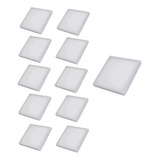 Pack10 Foco Led Panel Cuadrado Sobrepuesto 18w Luzfria