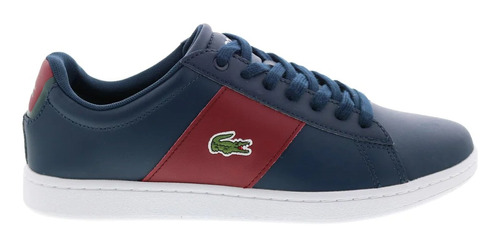 Tenis Lacoste Carnaby Evo Azul Vino  Hombre Br