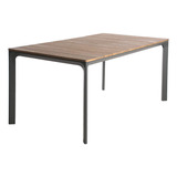 Jace - Mesa De Comedor De Aluminio Y Madera Para Exteriores,