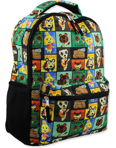 Mochila Escolar Nintendo Animal Crossing Kids De 16 Pulgadas